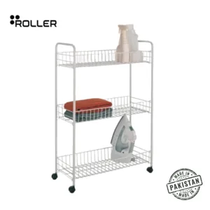Slim Kitchen & Utility Space Saver Rack | Compact Storage Trolley with Wheels