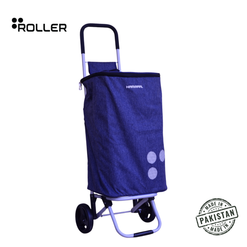 Shopping Roller Pro Blue Jeans — premium 2-in-1 shopping trolley bag Pakistan
