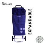 Blue Jeans shopping trolley bag — classic denim finish foldable cart