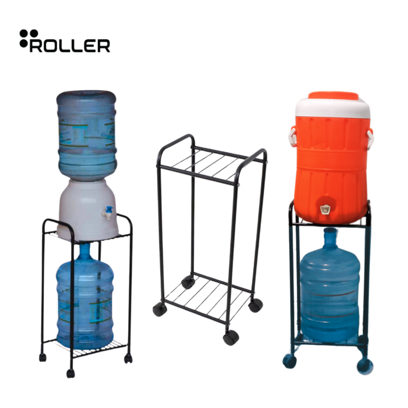 Water dispenser stand Pakistan — 19L bottle rack with wheels by Roller